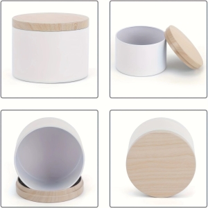 White Candle Tins