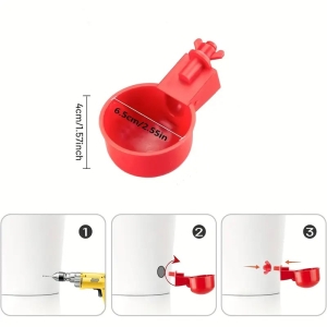 Automatic Chicken Waterer Cups - Durable PVC